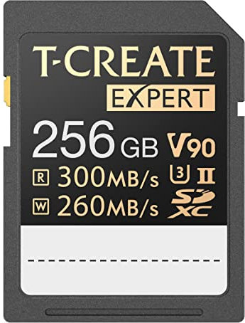 TEAMGROUP T-Create Expert 256GB SD Card UHS-II SDXC U3 V90 Read Speed up to 300MB/s, Supports 8K and 4K Videography Compatible with Canon Sony Nikon Panasonic Olympus Digital Camera TTCSDX256GIIV9001