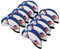 10 Pcs Golf Club Iron Head Covers Protector Headcover Set USA in Blue