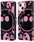 Head Case Designs Rosado Calavera de Jazzy Carcasa de Cuero Tipo Libro Compatible con Apple iPhone 13