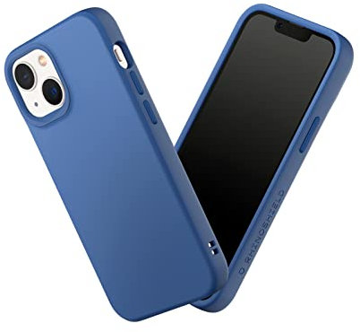 RhinoShield Case kompatibel mit [iPhone 13 Mini] | SolidSuit - Stoßdämpfende & schlanke Schutzhülle mit Premium Finish - 3.5 Meter Fallschutz - Austauschbare Kamera-Ringe - Kobaltblau