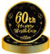COSORO 16Pcs Black Gold 60th Birthday Paper Plates 9'',Birthday Tableware Party Plate Disposable,Happy 60th Birthday Table Decor Plates Birthday Gifts for Women,Men,Ladies,Him,Her 60th Birthday Décor