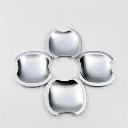 Car Interior Cover Trim For Nissan For Qashqai J10 2007 2008 2009 2010 2011 2012 2013 Carbon Fiber Chrome Car Door Handle Cover Stickers Styling Accessories Car Trim Accessories (Color : 4)