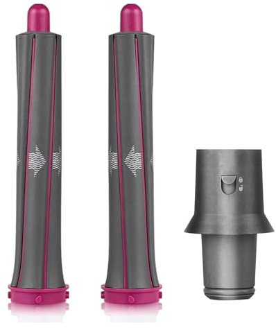 1 Pair of 1.2 Inch/30MM Long Curling Barrels for Dyson Airwrap Styler Hair Dryer Attachments Curling Hair Tool with Adapter for Dyson Hair Dryer Converting into Curling Iron Styler