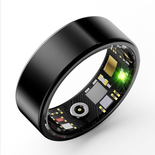 findtime Anello intelligente per uomo e donna, IP68, impermeabile, Android, iOS, fitness, tracker del sonno, anello sportivo con contapassi, calorie, cardiofrequenzimetro, Sleep Tracker