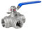 Sanitärarmaturen, 3-Wege-Kugelhahn aus Edelstahl 304 mit T-Anschluss/L-Anschluss, 1/4 Zoll, 3/8 Zoll, 1/2 Zoll, 3/4 Zoll, 1 Zoll, 1-1/4 Zoll, 1-1/2 Zoll, 2 Zoll, Dreiwegeventil mit Gewinde, 1 Stück(L