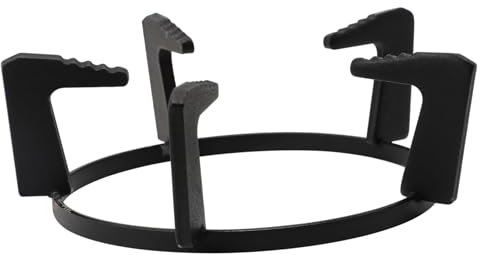 CRILSTYLEO Support De Cuisinière à Gaz Support De Stand Dessous De Plat Wok Grille Wok Antidérapante Support De Casserole Support De Plaque De Cuisson à Gaz Support De Brûleur Pot Fonte Black