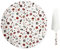 HOME DECO FACTORY, KA0393, Plat et Pelle à Tarte Multicolores pour Noël, Service de Table en Porcelaine, idéal pour Vos Repas festifs, diamètre 30 cm, Multicolore