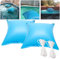 2 Stück Luftkissen Pool Winter, 120x120cm Poolkissen Überwinterung mit 2 x 3m Verbindungsseil Poolpolster Winterkissen Pool Luftkissen für Pool Überdachung Winterschutz luftkissen für poolabdeckung