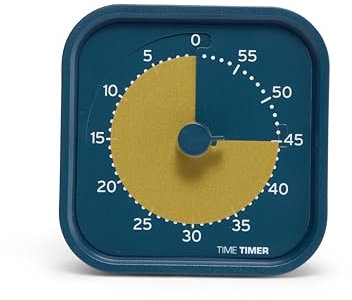 Time Timer MOD - HomeEdition - individuelle Größe 60 Minuten visueller Countdown-Timer für ADHD, Aduts, Studenten und Pomodoro mit leiser Arbeit (Metallic Midnight)