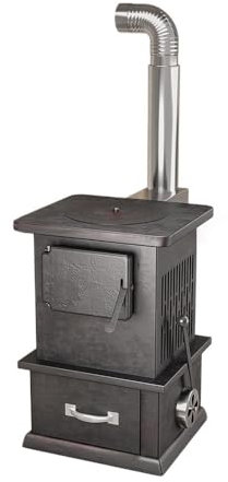 Brennender Holzofen Brennholz Heizung Herd Haushalt Indoor Kohle Herd Brennholz Kohle Dual Zweck Heizung Herd Holz Herd für Kochen und Erhitzen
