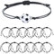 Lot de 12 bracelets de football pour enfants, football bracelets amitié garcon, cadeaux de fête sportive, bracelets d'amitié réglables, pour les anniversaires d'enfants sportifs