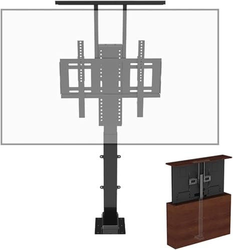 KEuLen Electric Ceiling TV Mount, Motorised TV Bracket, Telescopic Electric TV Lift, For 42-70 Inch Electric TV Lift Stand, Can Be Hidden In A Cabinet Motorized Tv Mount