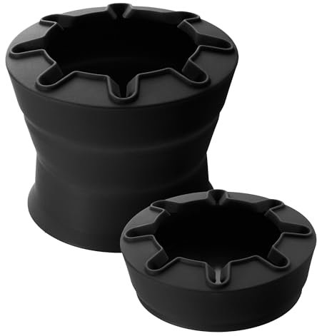 LAMY Wasserbecher aquaplus black - ideal für den Schulunterricht - faltbarer Wasserbecher mit Pinselablage - Pinselbecher zum Malen