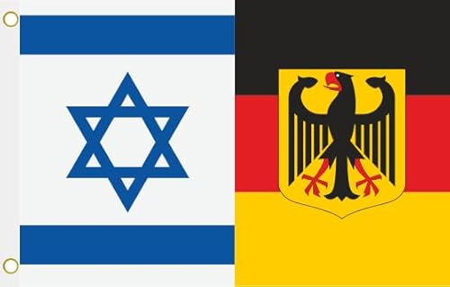 U24 Flagge Fahne Israel-Deutschland Adler Hissflagge 90 x 150 cm