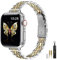 MioHHR Slim Band kompatibel mit Apple Watch Armband 42mm(Series 3/2/1) 44mm 45mm 46mm 49mm,dünnes Edelstahl-Metallkettenarmband iWatch Bands Ultra 2 1 Series 10 9 8 7 6 5 4 SE für Damen,Silber/Gold