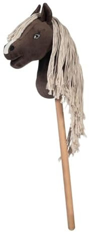HKM - Hobby Horse Professional Slim Line, Steckenpferd für Kinder, Stockpferd zum Hobby Horsing, Dunkelbraun