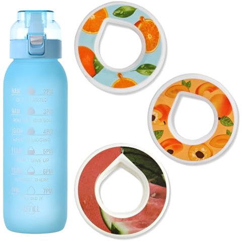 KEWUF 3 pezzi pod Air Flavour Pod, bottiglia con gusti pod, Air Flavour Pod per bottiglie di acqua, baccelli aromatici alla frutta, 0 calorie di zucchero