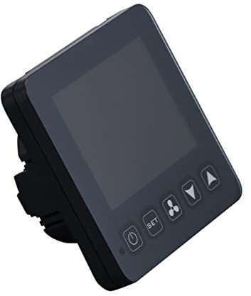 SEWOART Thermostat Numérique sans Fil à Écran Tactile Régulateur de Température Programmable pour Climatiseur Central et de Fan Coil Noir