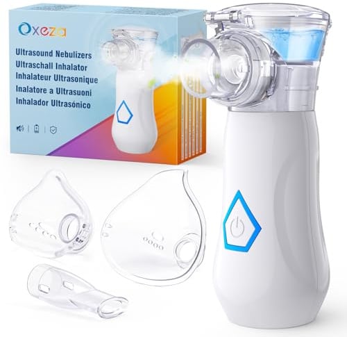 Nebulizador Portátil – Nebulizador Bebe para Hogar y Viajes con Autolimpieza, Nebulizador Adultos de USB-C recargable, Inhalador Compacto Fácil de Usar y Limpiar