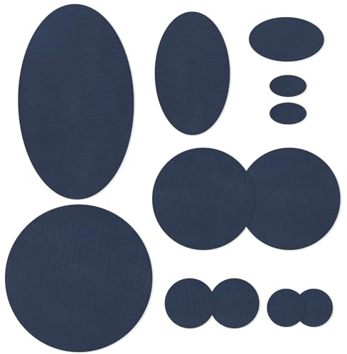 12PCS Down Jacket Repair Patch, Self Adhesive Nylon Fabric Repair Patch Tape for Down Jackets, Coats, Tents Clothing Repair Tape - Navy Blue