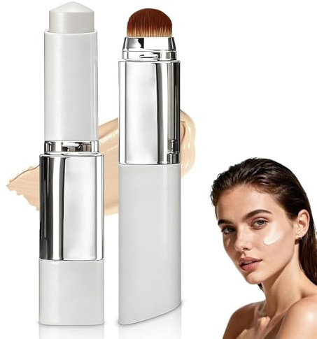 Faccelove-Foundation Stick mit Pinsel, Color Changing Foundation mit LSF 15, 2 in 1 Farbwechselnder Fondotinta Coreano, Korean Foundation Makeup für Alle Hauttypen