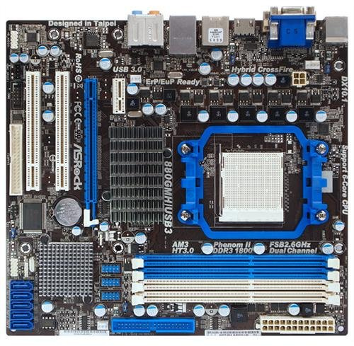 Asrock 880GMH/USB3 R 2.0 Mainboard Sockel AMD AM3 880G 4 x DDR3 Speicher Mikro ATX