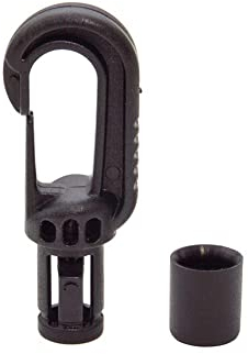 Dreamprint 100x Kunststoffhaken Autolock Haken Spannfix Spanner Karabiner Karabinerhaken Kunststoff Schwarz für 8 mm Expanderseil Expander Gummiseil Planenseil Gummiband Garten Zelt Planen