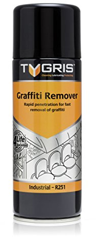 Tygris R251 Graffiti Remover – Heavy Duty Paint & Marker Cleaner – Fast Acting Solvent for Walls, Concrete & Outdoor Surfaces – Safe for Brick, Stone, Metal – Professional DIY Graffiti Cleaning