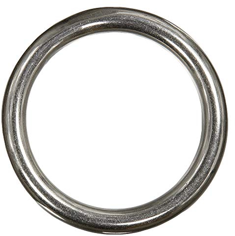 10 Stück Ring 8 x 50 mm geschweißt, poliert - Edelstahl A4