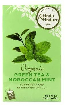 Heath And Heather Organic Green Tea & Moroc Mint 20bag X 5 (Pack of 5)
