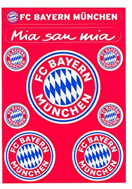 FC Bayern München Aufkleberkarte - Logo - 9er Set Aufkleber Sticker FCB