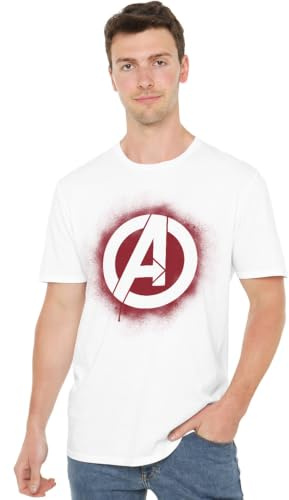 Marvel Men's Stencil Logo T-Shirt
