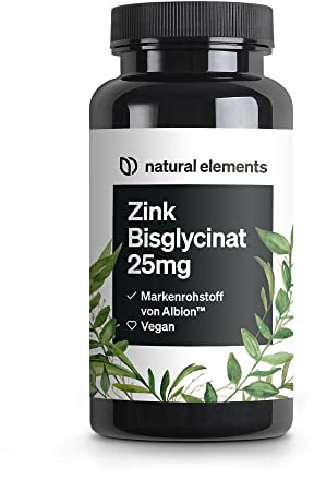 Zink 25mg – 365 Tabletten – gut verträgliches Zinkbisglycinat (Zink-Chelat) – vegan, hochdosiert, ohne unnötige Zusätze – in Deutschland produziert & laborgeprüft
