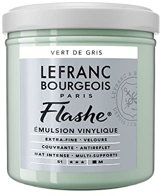 Lefranc Bourgeois acrílica, Pintura de Vinilo, Verde Gris, 125ml Tube - Vinylfarbe