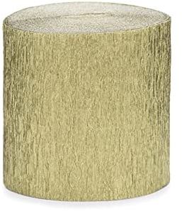 Publilancio SRL 4 Stück Rolle Krepp-Papier Rosen Gold aus 5 cm x 10 M jeder Total 40 M