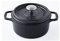 Invicta - Cocotte ronde en fonte émaillée 20cm noir