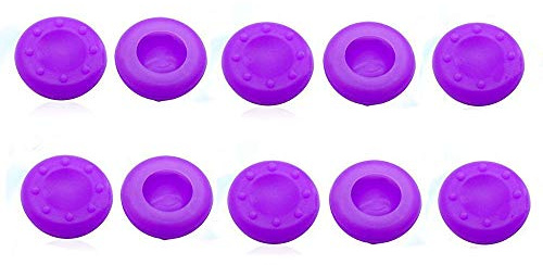 Lot de 10 Capuchons antidérapants en Silicone pour Manette de Manette pour PS3/PS4/Xbox 360/Xbox One/Wii Violet