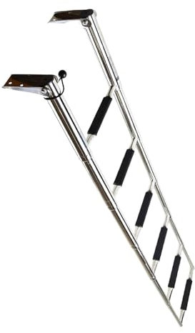 MARINE CITY - Escalera telescópica de Acero Inoxidable para Nadar (6 peldaños)