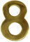 Black Country Metal Works 3 Solid Brass Self Adhesive Number 8
