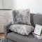Sweetwill 2Pcs Zierkissenbezüge Deko Grau 60x60 cm Cuddly Zierkissen Schaffell Lammfell Kunstfell Langhaar Kissenbezug Fellimitat Sofakissen