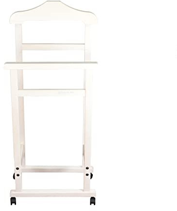 MAURY'S Indossatore Appendiabiti da Camera Pratic Legno di Faggio 44 X 25 X H 98 cm Bianco Legno