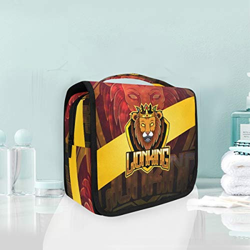 Lion Roi Art Trousse De Toilette Sac Pliable Suspendu Cosmétique Sac Rangement Maquillage sacs pour Voyage Femmes Filles