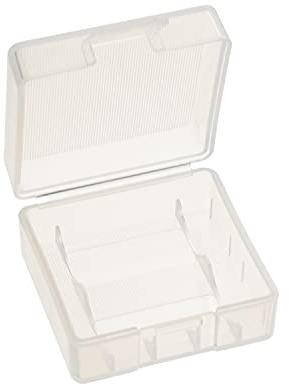 Heyiarbeit 5Pcs 18350 PP Battery Organizer Box Battery Storage Case Battery Holder Storage for Carrying Battery Transparent