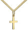 JEVELION Goldenes Kreuz Kreuz-Anhänger 333 Gold Gold-Kreuz für Damen, Herren und Kinder Ketten-Anhänger 8 Karat Mit Damenkette - Kettenlänge 70 cm.