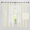 PONY DANCE Voile Gardinen mit Schlaufen Leinenoptik Vorhänge Kurz H 160 x B 140 cm Schlaufenschal 2er Set Landhausstil Dekoration Wohnzimmer, Hellbeige