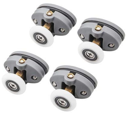 xiaghua369 4pcs-8pcs / Set oberen und unten 23mm 25mm ABS-Kunststoff Scheiben Rad Gleitlager Türrollen for Dusche Casters Kabine Badezimmer (Farbe : 4pcs up, Größe : 23mm)