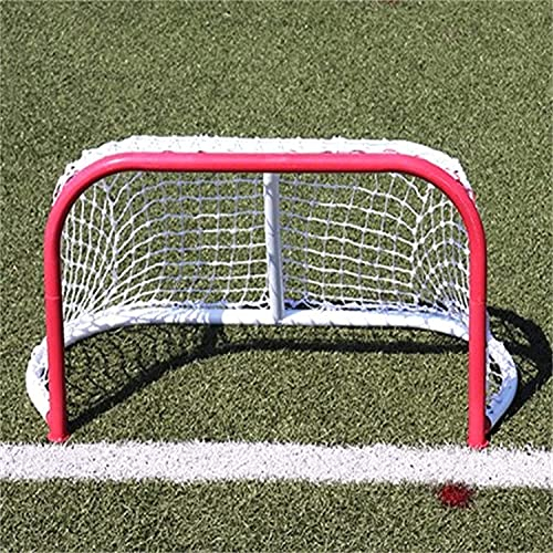 Fußballtore Fussball Tor Faltbares Tor Tragbares kleines Eishockey-Tornetz Mini-Rollschuh-Roller-Eistor Tragbares Fußballtor Hockey-Eishockey-Tor llxyzrzbhd 827(Color:Red;Size:80x50x50cm)