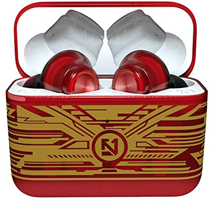 KingbeefLIU Auricolari Ts-200 Wireless con Bluetooth Compatibile 5.0, Tempo di Resistenza 6 Ore in Standby 2 Mesi, Auricolari Stereo HiFi Auricolari con Microfono per Sport Rosso