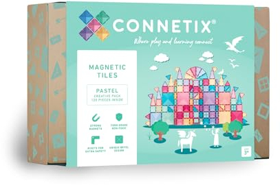 CONNETIX Magnetische Fliesen Pastell Kreativpaket, 120 Stück