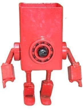 Hije Mini pot de fleurs robots suprême rouge art vintage décoration de bureau maison pot d'intérieur cadeau arbre porte-bonheur